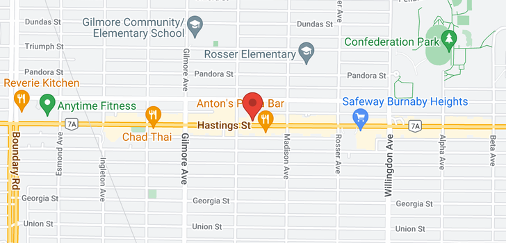 map of 405 4223 HASTINGS STREET